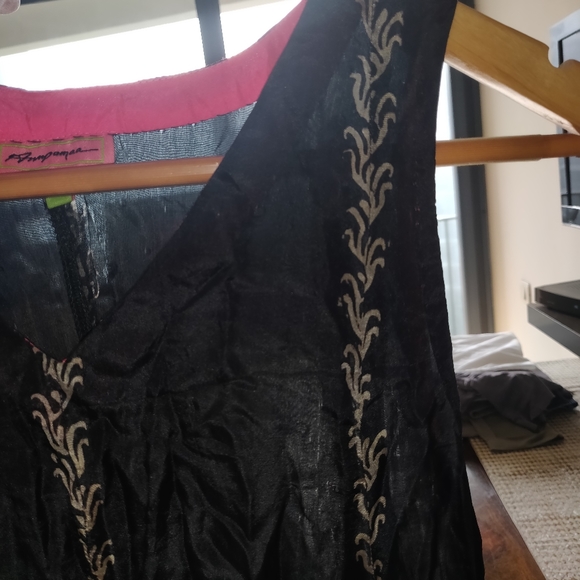 Luxury Brand Anupama Pure Silk Maxi Dress, Light Silk - Picture 8 of 9